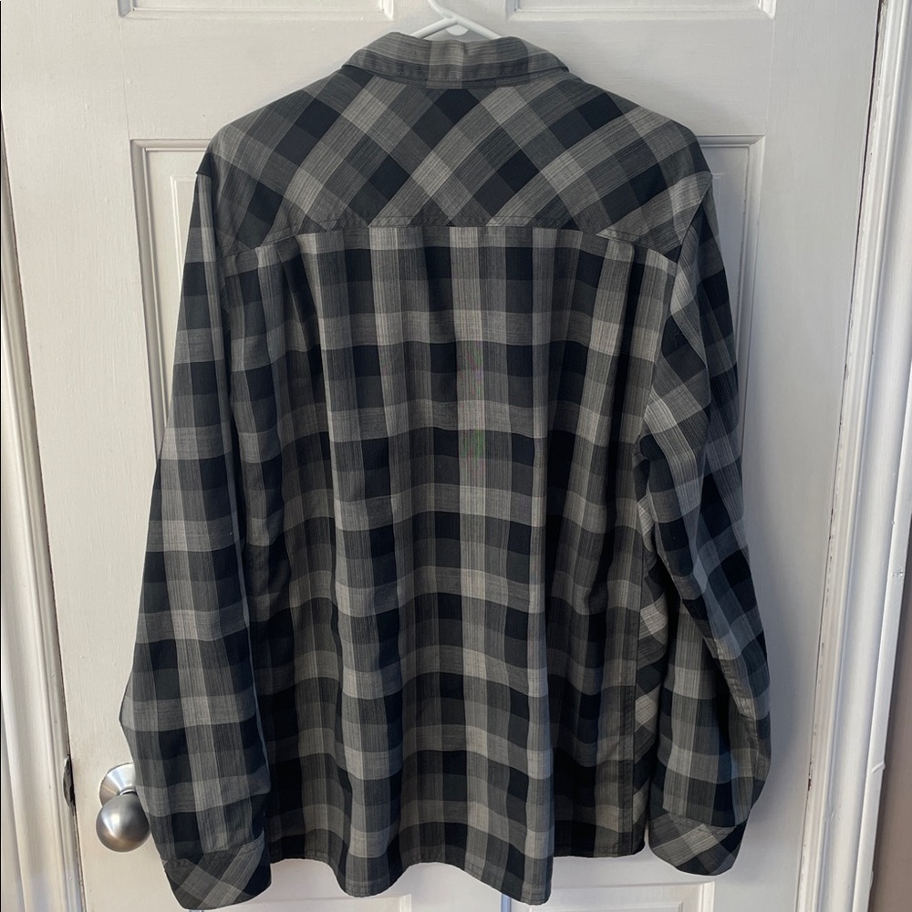 Icebreaker Departure II Merino Long Sleeve Shirt black grey plaid men’s size XL - Picture 6 of 15